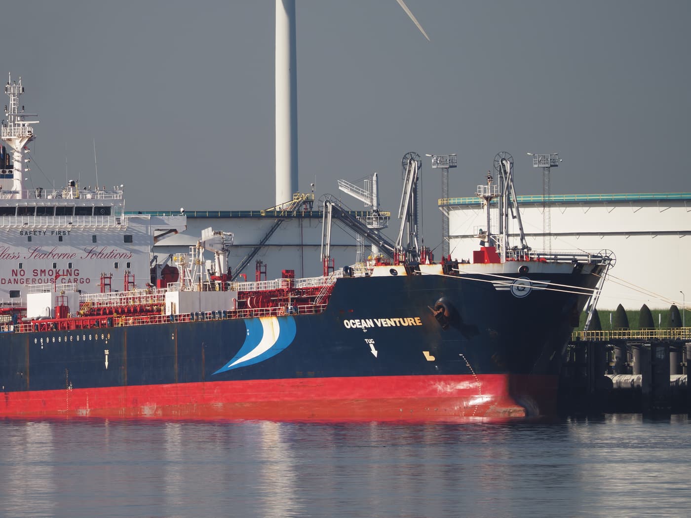 Vessel alongside at a commercial berth